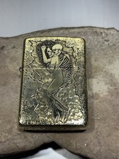RARE Zippo lighter Armor Brass 2-side “love you forever “ New In Velvet Box picture