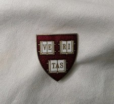 Vintage Harvard University Veritas Shield Lapel Pin NS Meyer New York picture