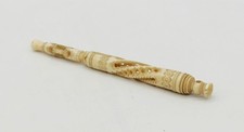 Stanhope Antique Victorian Carved Bovine Bone Dip Pen Body picture