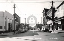 Street View Quincy St., Hancock MI Michigan #3 RPPC Photo Postcard COPY picture