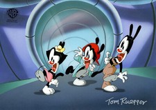 Animaniacs- Yakko,Wakko,Dot-Original Prod Cel-Space Probed Alien-Signed Ruegger picture