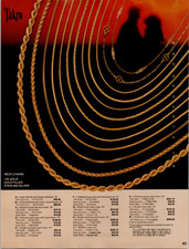 Takro Vintage Jewelry Ad Gold Sterling Neck Chains Bracelets 1970s 1980s picture