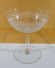 VINTAGE CORDIAL ETCHED GLASS STEMWARE 4.25 INCH picture