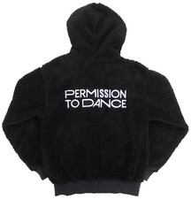BTS Bangtan Boys Fleece Zip-Up Hoodie Black Size S Permission to Dance picture