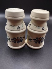 Vtg Wooden Salt And Pepper Shakers Hand Painted Nancy's Fredericksburg VA 3.5