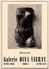 Galerie Dina Vierny in Paris France 1968 Ad 4AK8-M20 picture
