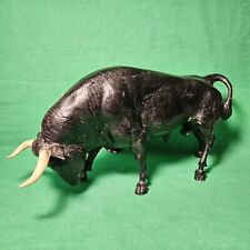 USA Breyer Molding Co Spanish Fighting Bull, Black, #73 Condition Issues 14x7x4 picture