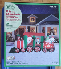 Gemmy-  12 FT Santa's Merry Choo Choo Train Christmas Airblown Inflatable picture