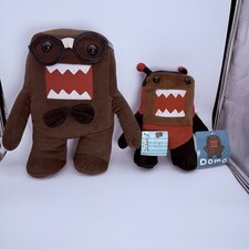 VTG Rare Domo Nerd 12” & Ladybug 8” Plush Nanco New With Tag Glasses Collectible picture