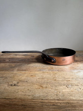 Rare Antique Duparquet Copper Sauté Pan DH&M CO 43 & 45 WOOSTER Stamp - 26cm picture