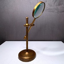 Antique Style Upper Deck Nautical Magnifying Glass Brass Adjustable Library Desk picture