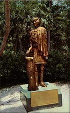 Silver Springs FL Chief Osceola Statue vintage postcard c653 picture