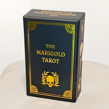 Marigold Tarot: Life, Death, Gold Collector's Deck 78 Cards, 12x7cm / 4.7x2.75