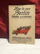1910 Guide Companion Through Berlin & Surroundings Motorcar-Drives  picture