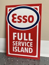 ESSO Gasoline FULL SERVICE metal sign baked Oil Gas picture