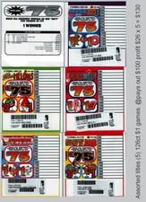 Fast games 126ct 5 titles  - Collectible break-open Pull Tab ticket game 5 games picture