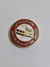 Dayton Air Show Souvenir Lapel Pin 1991 Dayton International Airport Ohio picture