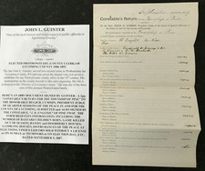 1887 SIGNED PINE LYCOMING CO PA POLICE CONSTABLE REPORT ILLEGAL GAMBLING DOC picture