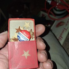 1940 Roosevelt Campaign Box  Button And Stars picture