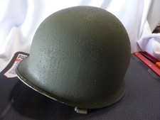 1943 WW2 US M-1 FRONT SEAM SWIVEL BALE STEEL HELMET NO LINER -  picture