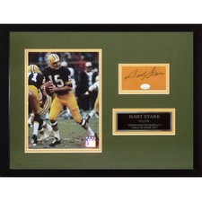 Bart Starr Autographed Green Bay Packers Deluxe Tribute Framed Piece - JSA picture