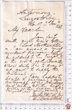1847 Charles Macintosh Jr 1p ALS Antermony Lennoxtown Sir John Moore Autograph picture