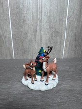 Rudolph & Reindeer Christmas Tree Figurine Enesco Reindeer Games picture