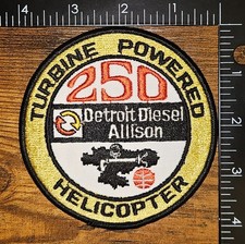 Turbine Powered Helicopter 250 Detroit Diesel Allison Vintage Engine Patch picture