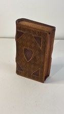 Vintage Hand-Carved Wooden Book Box with Heart Motif and secret compartment picture