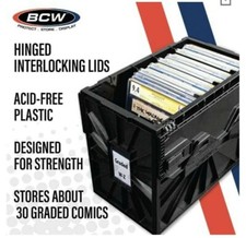 BCW Graded Certified Comic Book Storage Plastic Bin Stackable Box Heavy Duty CGC picture
