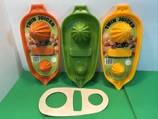3 Vtg 1980's Hutzler Juicer Squeezer Reamer USA Citrus Fruit Orange Lime Lemon picture