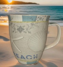 Cape Shore Beach Mug Ceramic Coffee Tea Coastal Seashells Shells Ocean Cottage  picture