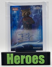 2025 Topps Chrome Marvel Studios Sapphire AA-BC, Rocket, Bradley Cooper Auto picture