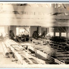 c1910s Sawmill Interior RPPC Postcard Industrial Lumber Mill Machinery Factory picture