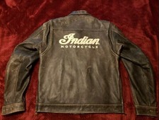  HARLEY DAVIDSON INDIAN LEATHER JACKET   MEDIUM BROWN  picture