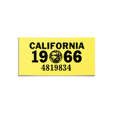 1966 California License Plate Year Sticker - YOM - CA DMV Registration Tab picture