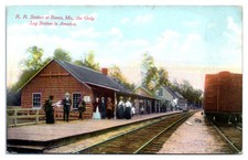 Postcard: R. R. Station at Bemis, Me., the Only Log Station in America picture