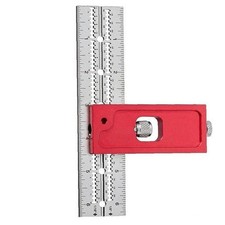 Red Combination Square Set Woodworking Joinery Measuring Ruler Carpenter picture