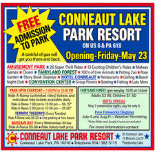 Vintage Conneaut Lake Amusement Park Ad Magnet – Conneaut Lake, Pennsylvania picture