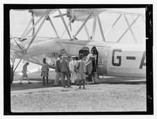 Photo:Africa 1936 Biplane Airplane Passengers Boarding G-A Registration picture