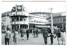 1940s SAN FRANCISCO PLAYLAND AMUSEMENT PARK FUN HOUSE&CAROUSEL~NEW 1980 POSTCARD picture