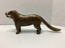 Antique Solid Brass Large Dog Nutcracker  Doorstop 5+ Pounds picture