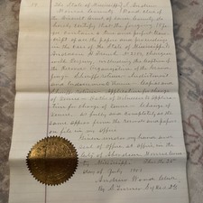 1881 Mississippi Handwritten Criminal Court Case – Grand Jury 17 Pages picture