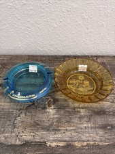 Vintage Las Vegas Casino Ashtrays - Landmark & Sands (Blue/Amber) picture