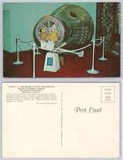 Virgil Grissom Gemini III Space Capsule Postcard Spring Mill Park Indiana picture