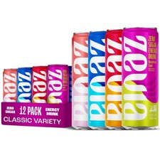 Zevia Zero Sugar Energy Drink, Classic Variety 12 Ounce (Pack of 12), Clear picture