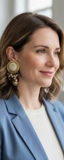 Vintage Bohemian Style Dangle Earrings with Beads and Leaf Charms picture