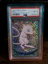 Topps 2000 Topps Chrome Pokémon T.V. Sparkle Mew #151 PSA 8 Cert 168284816 picture