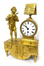 Superb Antique Gilt Bronze Figural Single Chain Fusee Mantel Clock Bently & Beck picture