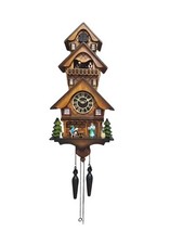 Handcrafted Black Forest Cuckoo Clock Beer Scene Quartz German Design Musical picture